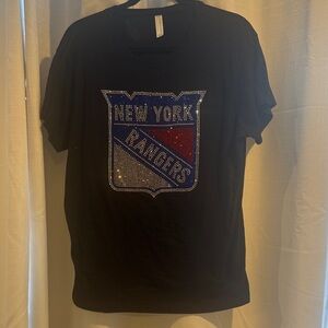 Black New York Rangers T-Shirt